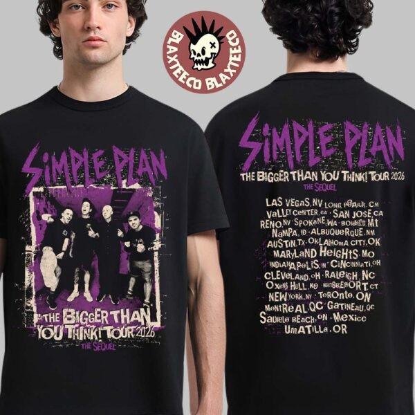 Simple Plan The Bigger Than You Think Tour 2026 The Sequel Maglietta Merch