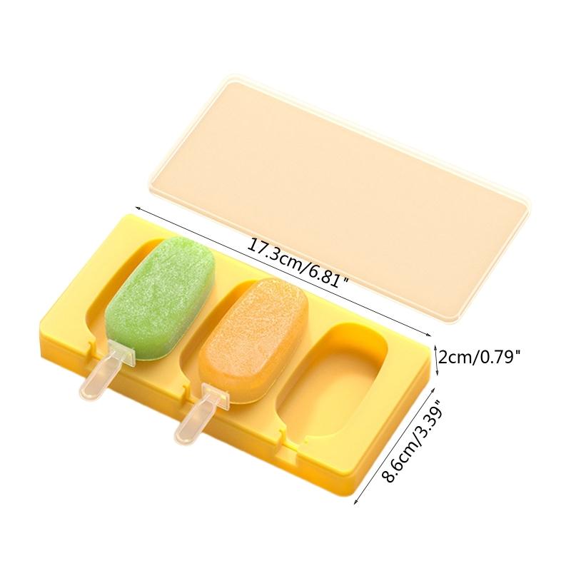 2 Cavities/3 Cavities Ice Cream Molds Silicone Ice for Pop Mold Ice Cream Maker Ice Cream Tray for Kitchen Party Hand Ma