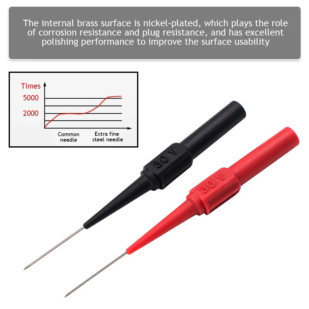30V sondy na hroty auta Diagnostické nástroje Auto Multimetr testovací vodiče Prodloužení Zadní část Propichovací hroty jehly Sondy Mechanické nástroje