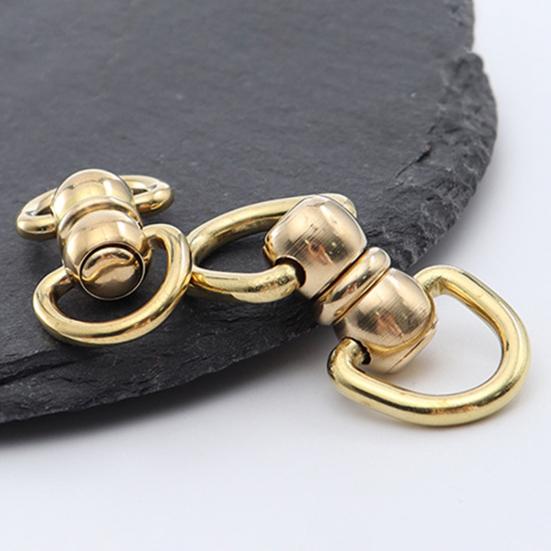 3 stk nøkkelring Vintage messing dobbel rotasjon nøkkelringer Praktisk slitesterk maskinvarekontakt for hjemmet