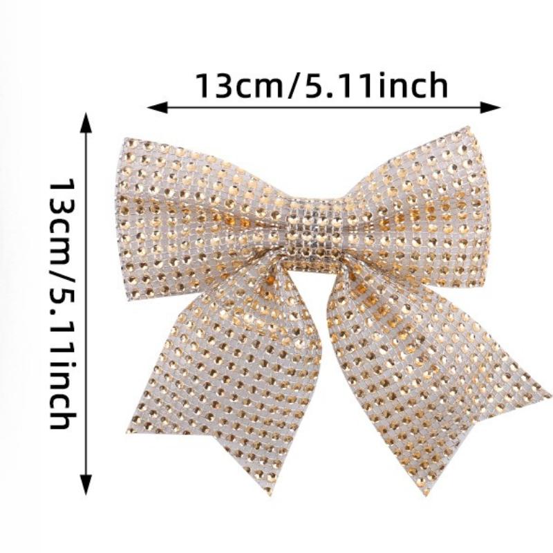Christmas Sparkling Diamond Bow Pendant Party Festival Showcase Christmas Tree Decoration Large Bow Decoration Accessories New