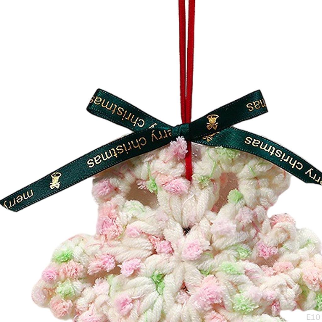 Christmas Crocheted Snowflake with Metal Bell Tree Decoration