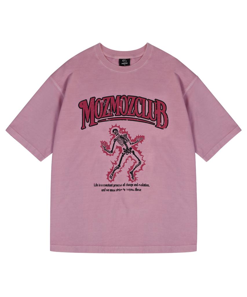 MOZMOZ [Set] Graphic Pigment Oversized Short Sleeve T-Shirt Part01