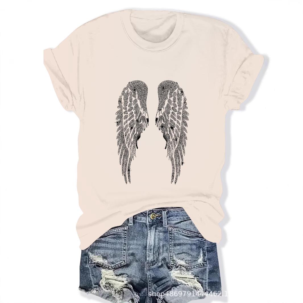 

Women s Cross-Border Fashion Round Neck T-Shirt Medium