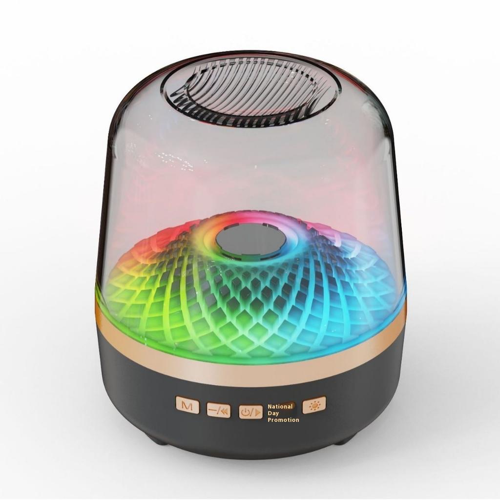Huaqiangbei 2025 new HARMAN desktop subwoofer glazed 5th generation Bluetooth speaker GLASS black gold collection speaker
