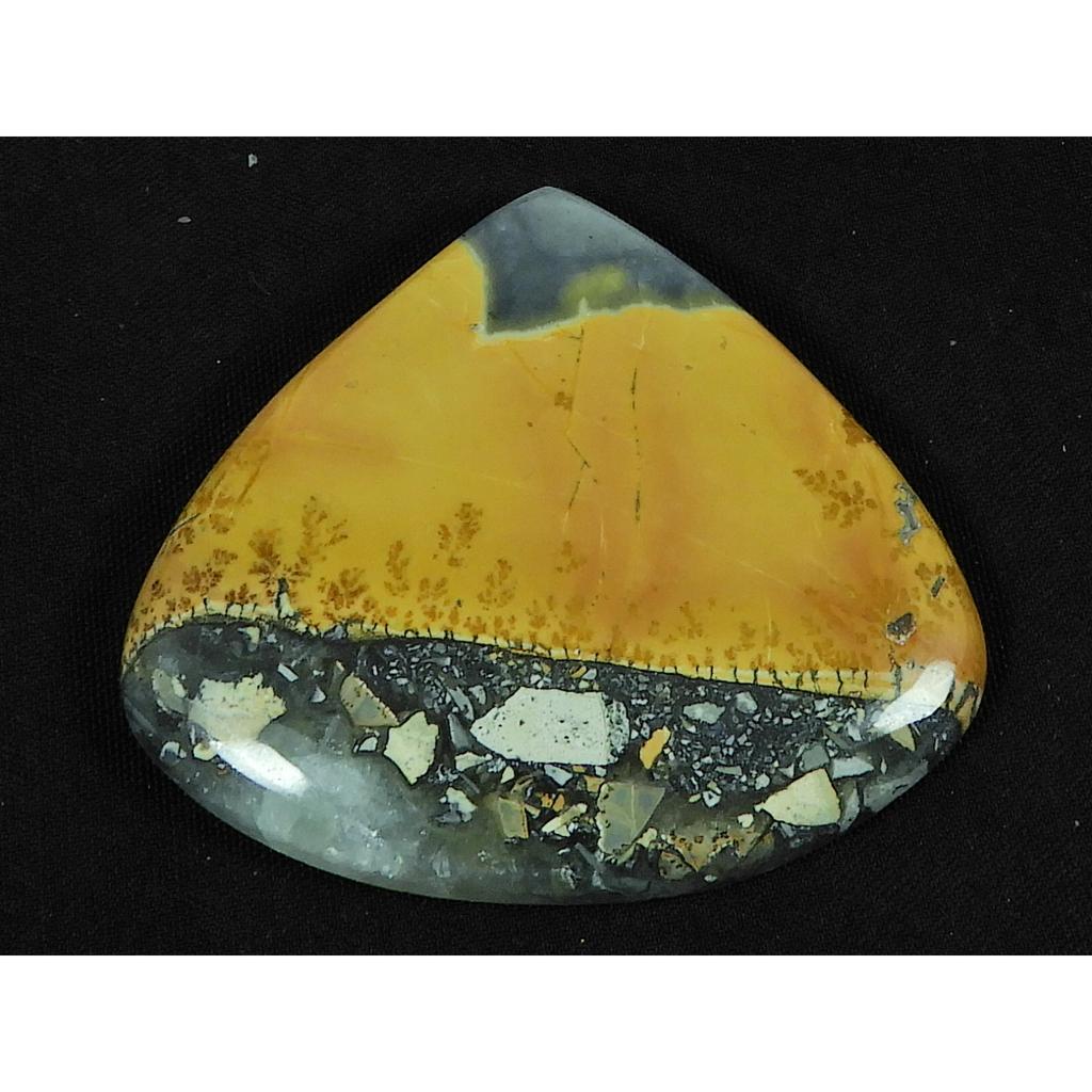 40X36X05MM Natural Malingano Jasper Pear Cabochon Loose Gemstone 69Cts. SK-4706