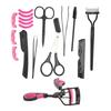 Eyelash Comb Brush Makeup Tool Professional Eyelash Separator Curler Brow Tweezers Trimmer Scissors Set