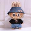 38cm Labubu Plush Doll Casual Outfit Set with Hat (Clothes Only)