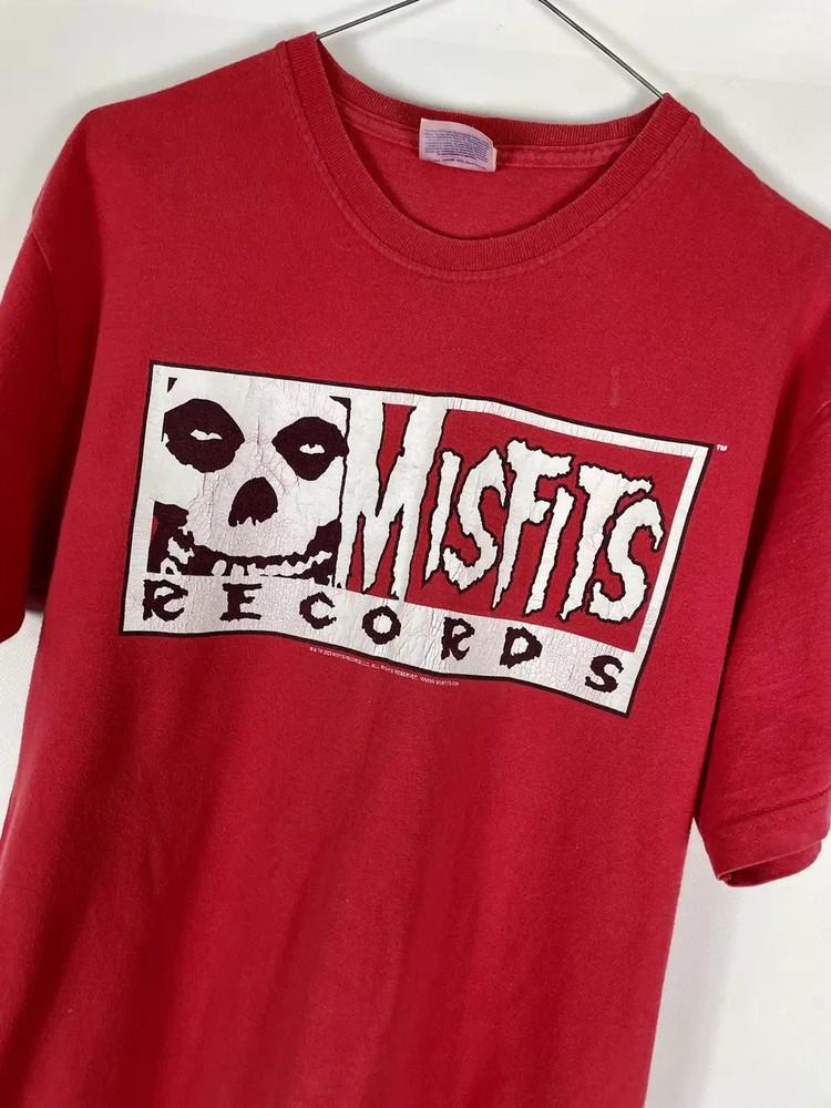 Vintage stijl Misfits rockmuziek tour shirt met korte mouwen, rode kleur, KV40138 Unisex T-shirt