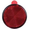 JET INOUE Reflector, Round, 2.4 In (60 Mm) with E Mark, Double-Sided Tape Fixed Type, Red, Black Base
