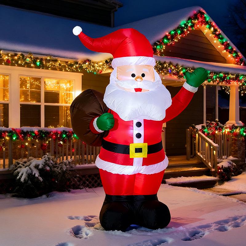 

1.8m LED Inflatable Santa with Gift Bag for Outdoor Christmas Decoration AU Plug