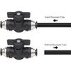 Hand Pneumatic Valve Black BUC Fitting Manual Switch Quick Joint Connector