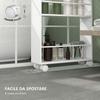 Space-Saving 3-Tier Kitchen and Bathroom Cart with Side Rails and Lockable Wheels, White