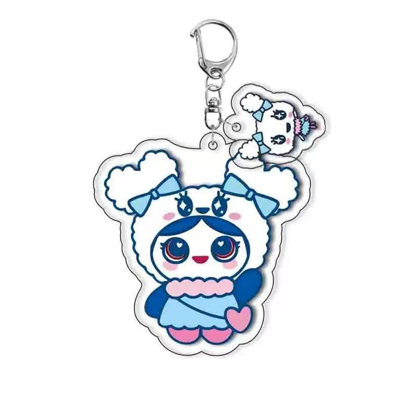 New GoGo Tamagotchi Keychain Acrylic Tamagotchi Mametchi Kuchipatchi Mimitchi Pendant Keyring Key chain Key Ring Fans Gift