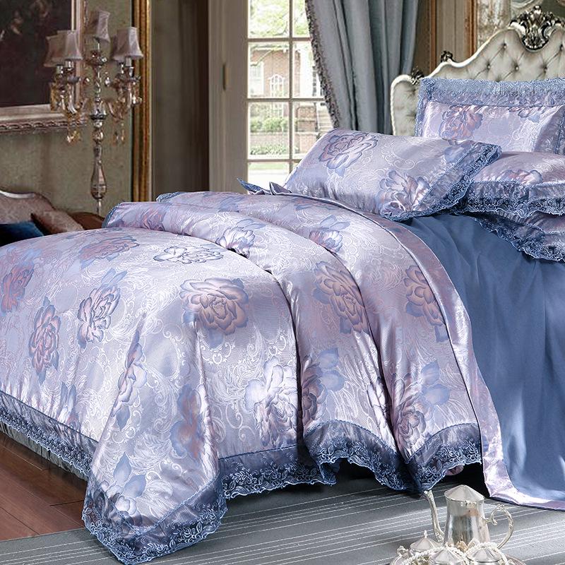 WTEMPO Brand Fashion European and American Cotton Jacquard 4pcs Bedding