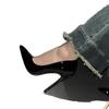 Rote Sohle High Heels Damen Licht Mund schwarz sexy Stiletto 2025 neue spitze High-End-Nude-Lacklederschuhe
