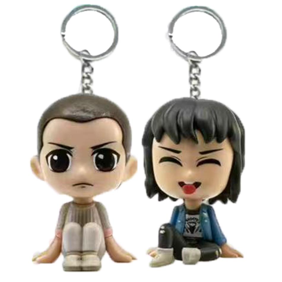 Stranger ELEVEN Demogorgon DUSTIN Barb Steve Robin Keychain Toy Vinyl Figure Pocket Things Keychain Model Gifts