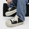2026Nuevas Zapatillas de Lona para Hombre con Suela Gruesa Moda con Cordones Casuales Zapatos Juveniles Ligeros Cómodos para Exteriores Planos de Diseñador Zapatos para Caminar