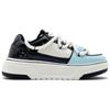 MLB Chunky Liner PU Abrasion Resistant Height Increasing Low Top Skateboard Shoes Unisex Black White Blue 3ASXCA12N-50WHS(Team131-)
