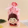 10Pcs Drawstring Gift Bags for Baby Shower Party Plastic Boy Girl Pattern Cookie Snack Candy Packaging Bags With Ribbon