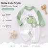 Body de Algodón Peinado para Bebé Manga Larga Mono Infantil Pelele de Animal Unisex Ropa Interior Térmica Cierre con Corchetes Suave Onesie para Recién Nacido Invierno Conjunto Cálido