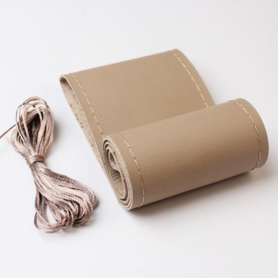 Non-slip Car Steering Wheel Cover Diameter 38cm Soft Leather Braid On the Steering Wheel Cover of Car Interior