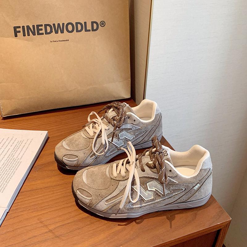 [Uncle Shoes] Dexun Shoes New Women's Jogging Sneakers Retro Autumn Forrest Gump Shoes Children's Casual Dad Shoes Thick