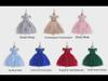2024 One-Shoulder Puffy Princess Dress with Mesh Embroidery and Pearls for Girls