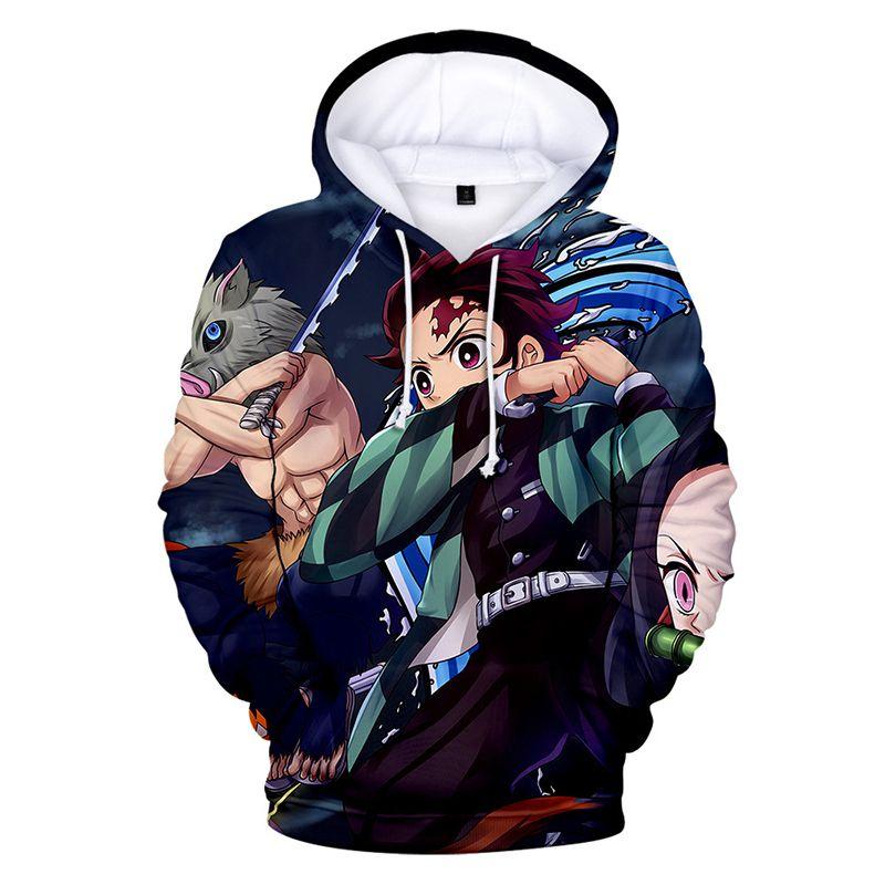 Vibrant Demon Slayer Kimetsu No Yaiba 3d Printed Hoodie Sweatshirt For Casual Wear