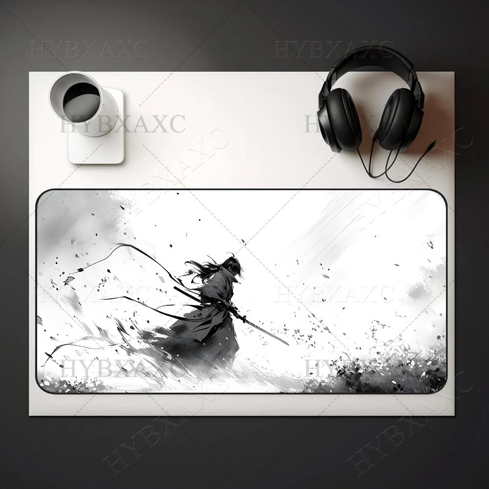 Japanese Samurai Mouse Pad Large Computer Office Game Table Mat New Xxl Rubber AntiSlip Gaming Keyboard Mousepad Long Desk Pads