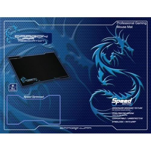 Tapis de souris - Dragon War - Speed Edition - Plastique haute résistance - Surface à bulles - 340x260mm
