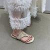 Xiaoxiangfeng girl with skirt toe flip-flops shoes women's summer wear 2025 new pinch foot flat bottom cool slippers