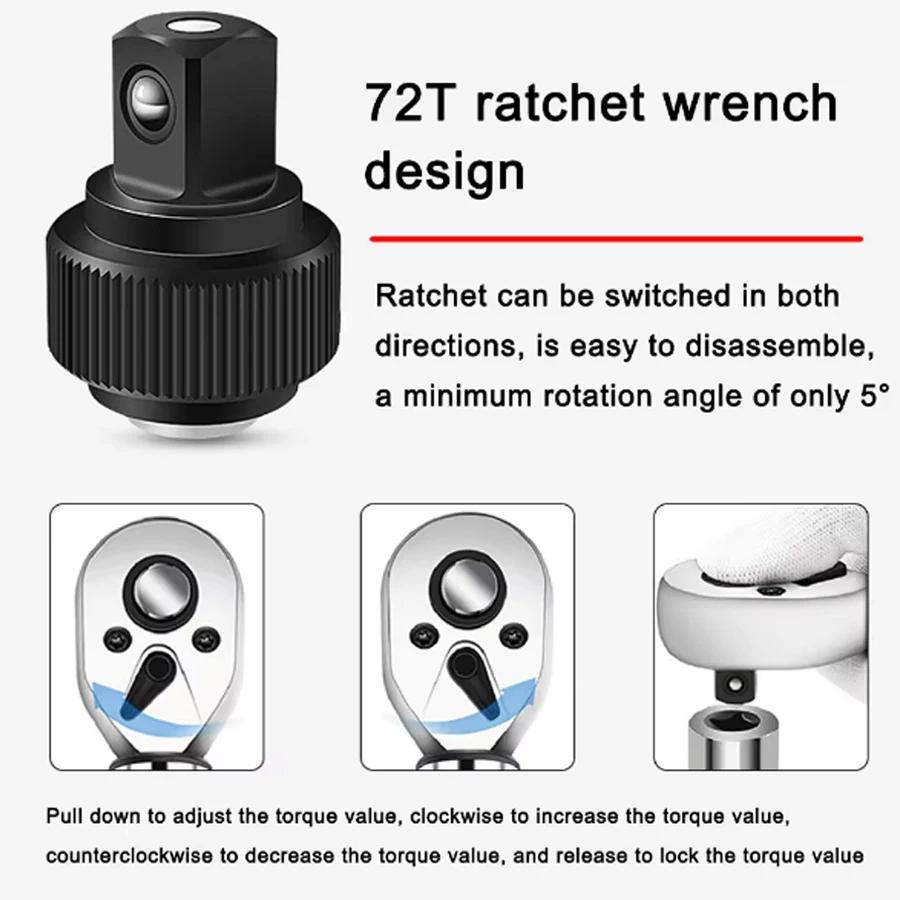 Schnellspann-Drehmomentschlüssel-Reparaturwerkzeug Hochpräziser Drehmomentschlüssel mit voreingestelltem Drehmoment 2–24 N.m Einstellbarer 1/4-Zoll-Ratschenschlüssel