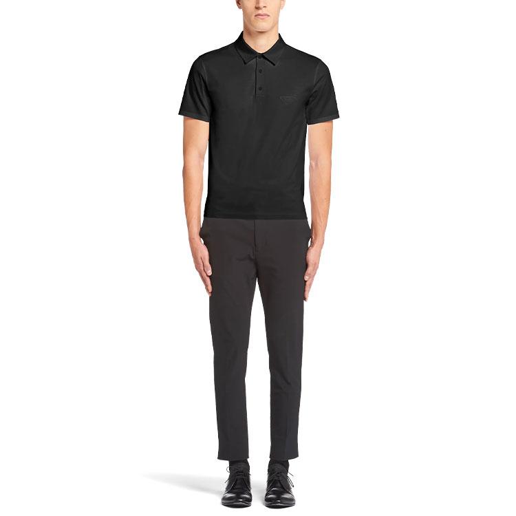 Prada SS21 Polo Shirt Men's Black UJN714-1YDP-F0002