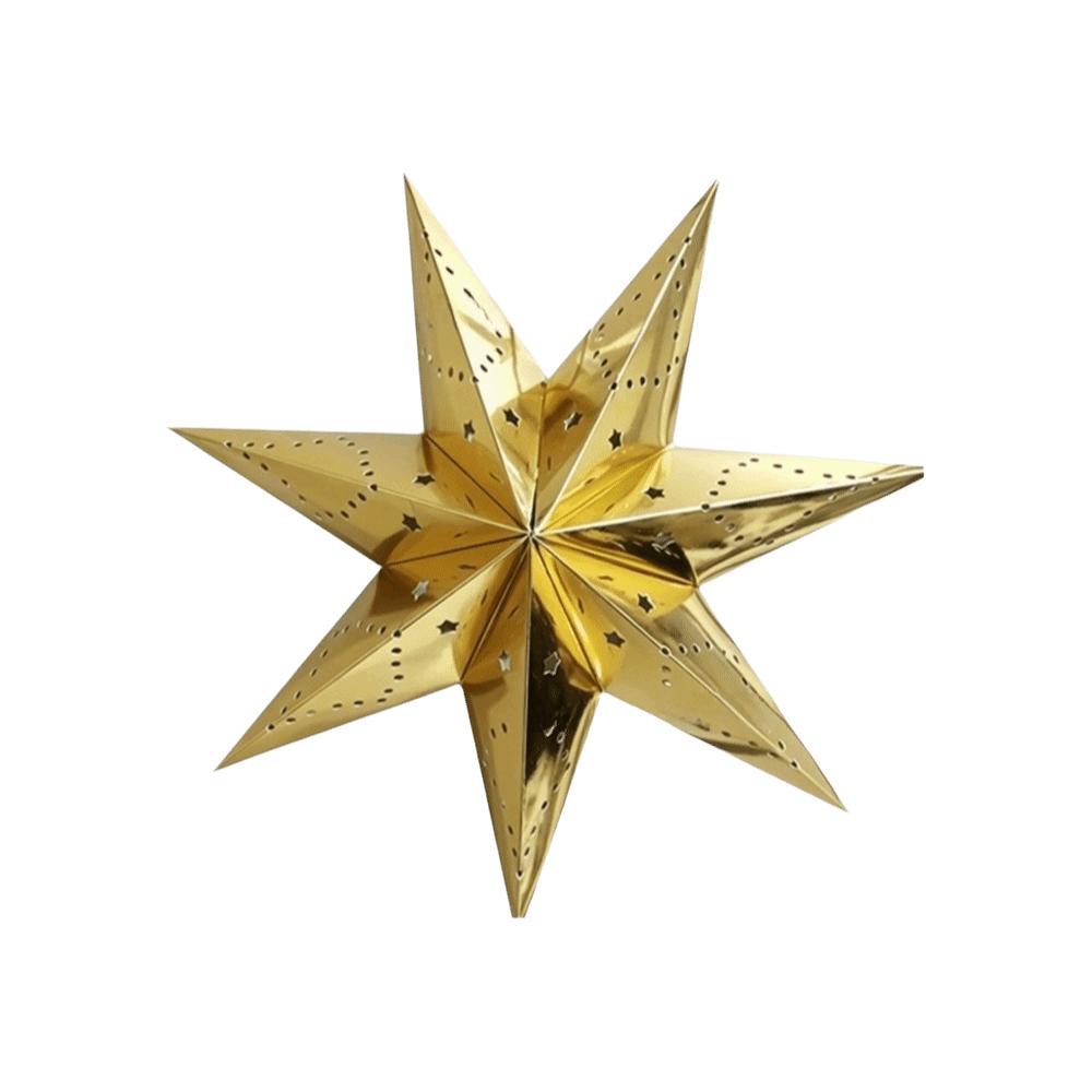 Hollow Out Christmas Hanging Decoration DIY Christmas Tree Ornament Paper Star Pendant Christmas