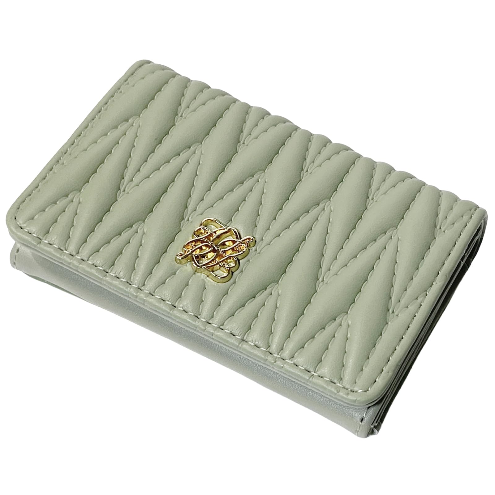 Визитница Crossmarberry, Зеленая, Магнитная, Разделители, Синтетическая Кожа, Деловая, Высококачественная, Толстая, Двойная, Горизонтальная, Легко Читаемая,