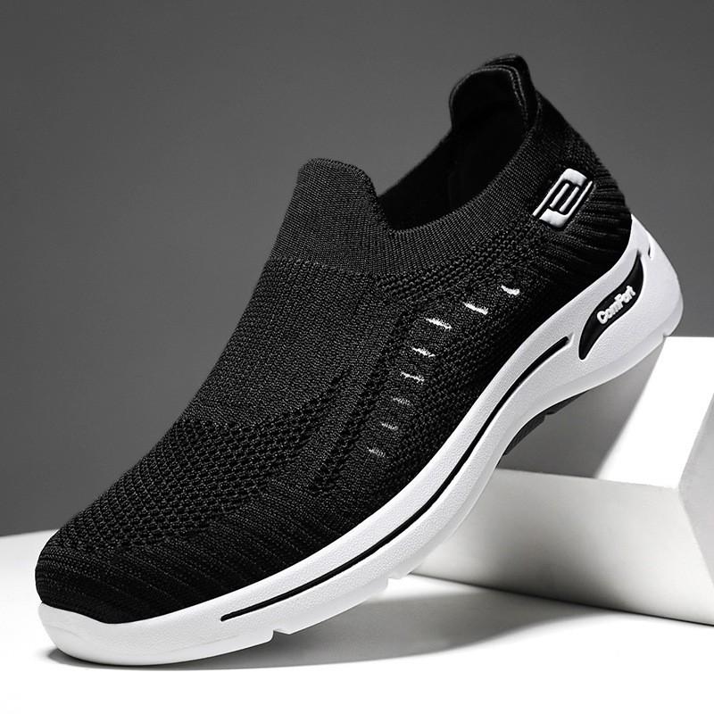 Shoes Men's 2025 Spring New Men's Shoes Casual Men's Flying Weaving Running Shoes Cloth Shoes Breathable Couple Sneakers Men's