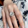 Sweet Floral Adjustable Women's Statement Ring - Trendy Personality Design, Popular Open Band for Index Finger.