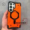 NY Militär Tålig Stötskyddande Telefonfodral för Samsung S26 Plus S25 S24 S23 Ultra Magnetisk Hållare Stöd Skyddande Fodral
