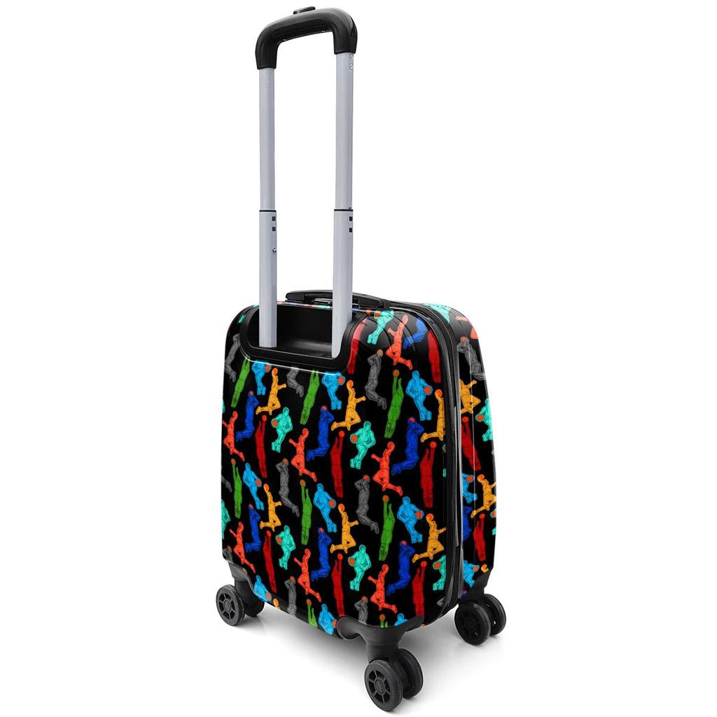 coral high Kids Black Basketball Patterned Children's Suitcase 16745
