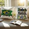 Flag of Brazil Cool Pillow Case Sofa and Living Room Decorative Cushion Covers Dust-proof and Mite-proof Invisible Zipper