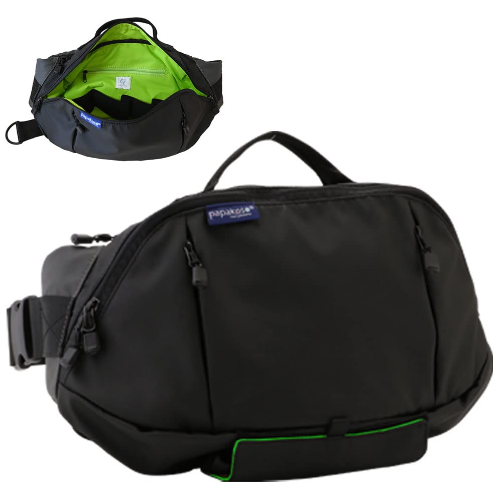 

SG Mark certified product Ideal dad bag designed for 140 dads and moms Cuddling model Black x Green [papakoso] + PK-101-GR