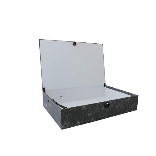 Apenas arquivo de caixa de papelaria com clipe de documento One Size preto