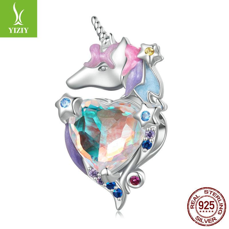 Purple Dream Planet Series Diy Bracelet Beaded Accessories, Rainbow S925 Silver Pendant
