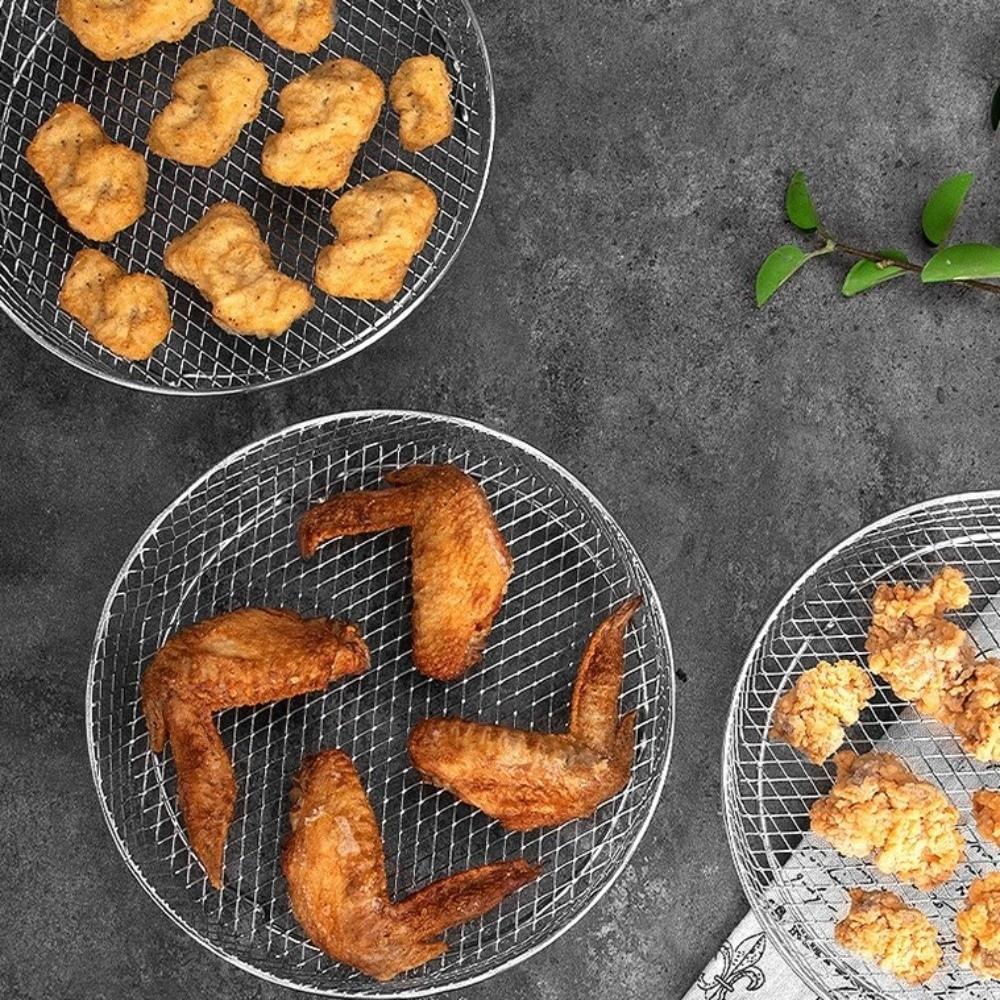 Stainless Steel Air Fryer Rack Multi-functional Non-Stick Baking Rack Rust Prevention Heat Resistant Air Fryer Tray Baking