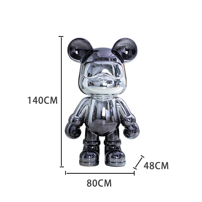 Creative BE@RBRICK TV Cabinet: Stylish Bear Floor Ornament with Piggy Bank Function, Simple Living Room Decor.