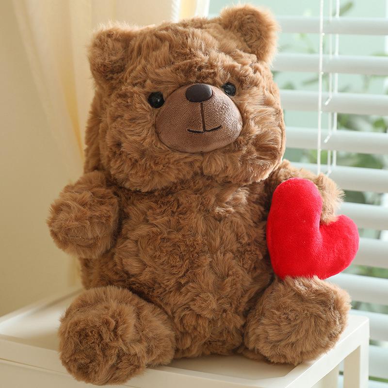Valentine'S Day White Bear Plush Toy Doll Cute Than Heart Love Teddy Bear Doll For Girl Birthday Gift