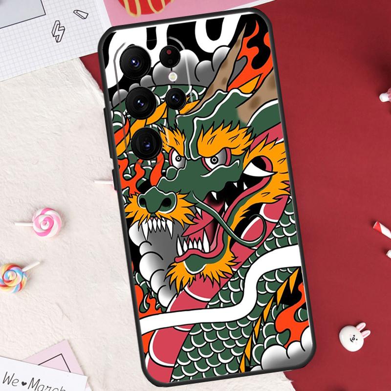 DRAGON TATTOO JAPANESE Case For Samsung Galaxy S26 Ultra S20 S21 S22 S23 S24 S25 Ultra S10 Plus S25 FE Cover Shell