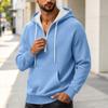 Herren Color Zip-Up Hoodie, Lässiges lockeres Langarm-Sweatshirt für Frühling und Herbst