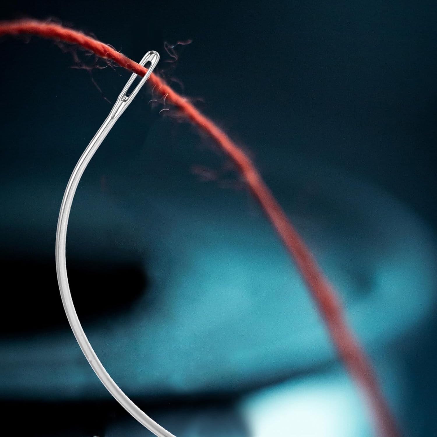 

48 Pieces Curved Needles Practical C Type Big Eyes Hand Sewing Needles quilting needles for hand quilting Weaving Needle 2.0/2.5/3/3.5 Inch 4 Sizes